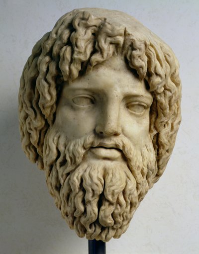 Bearded head representing Jupiter by Roman